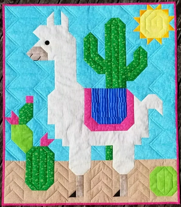 Alpaca animal quilt pattern