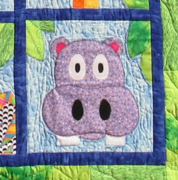 Hippo baby quilt pattern