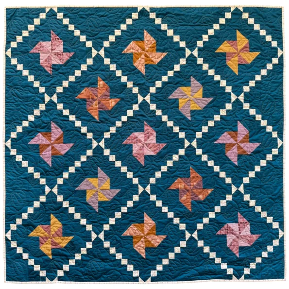 green pinwheels baby quilt pattern