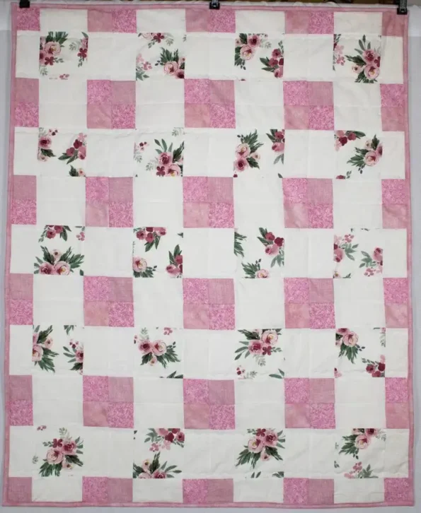 Floral Squares baby Quilt Pattern